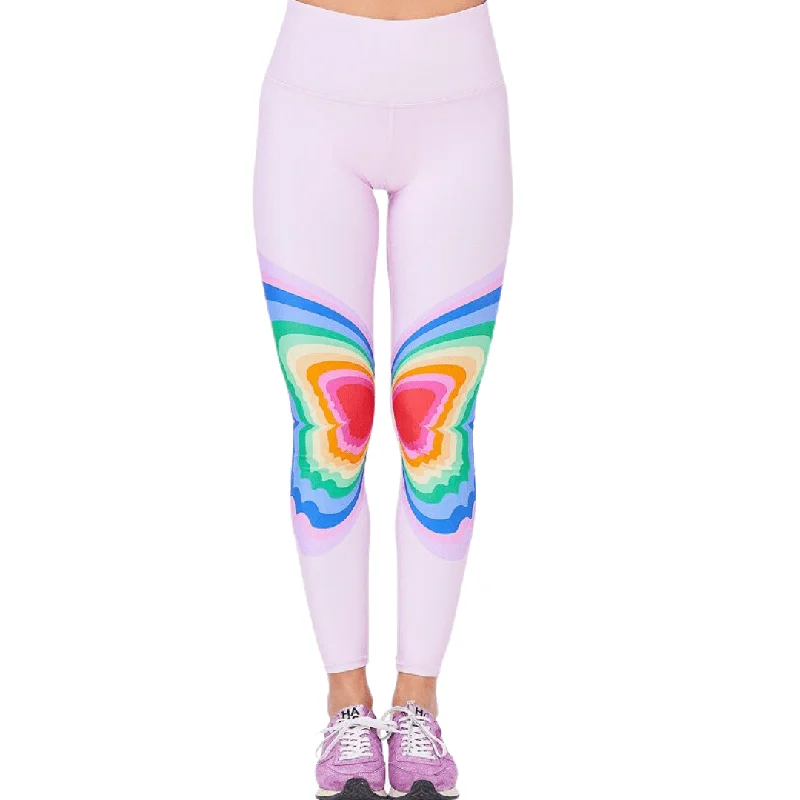 TEREZ - Psychedelic Butterfly Duoknit Leggings Stylish Stretch Pants Leggings