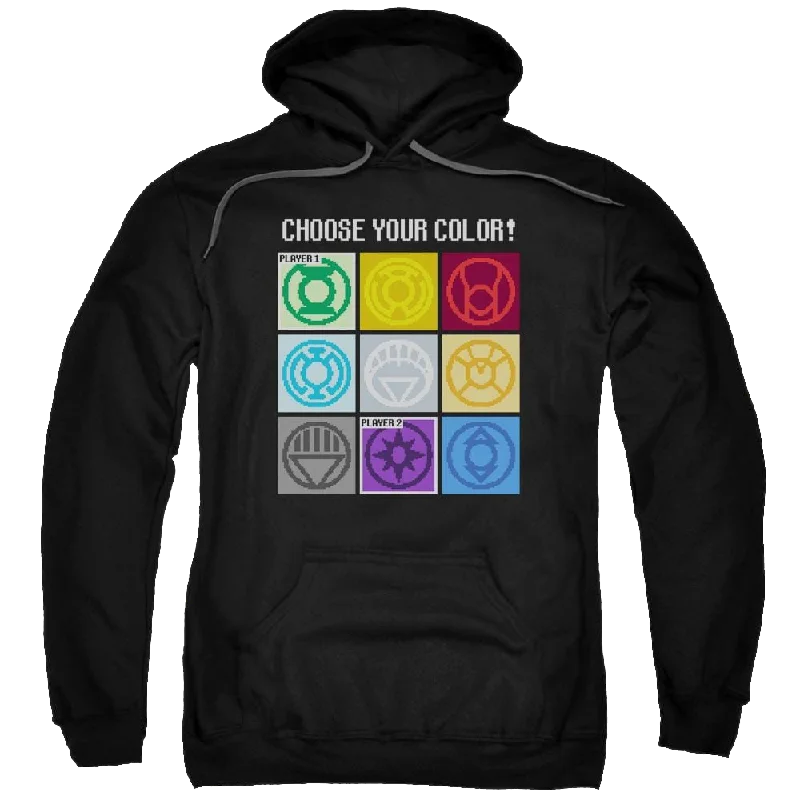 DC Comics Choose Your Color - Pullover Hoodie Lantern Sleeve Elegant