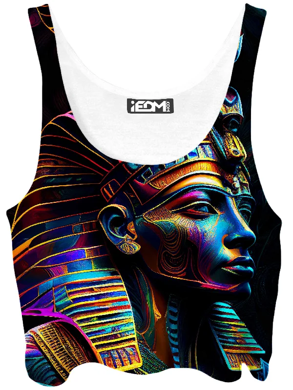 Empires Lost Crop Top Collared Crop Top Boat Neck A-Line