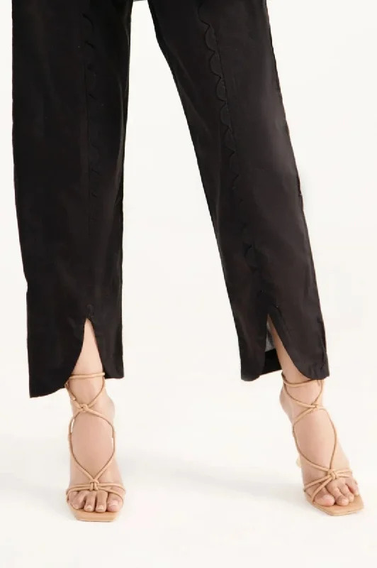 Gul Ahmed Stitched Cambric Dyed Trouser - WGK-TRS-DY-141 Trousers Denim Blue