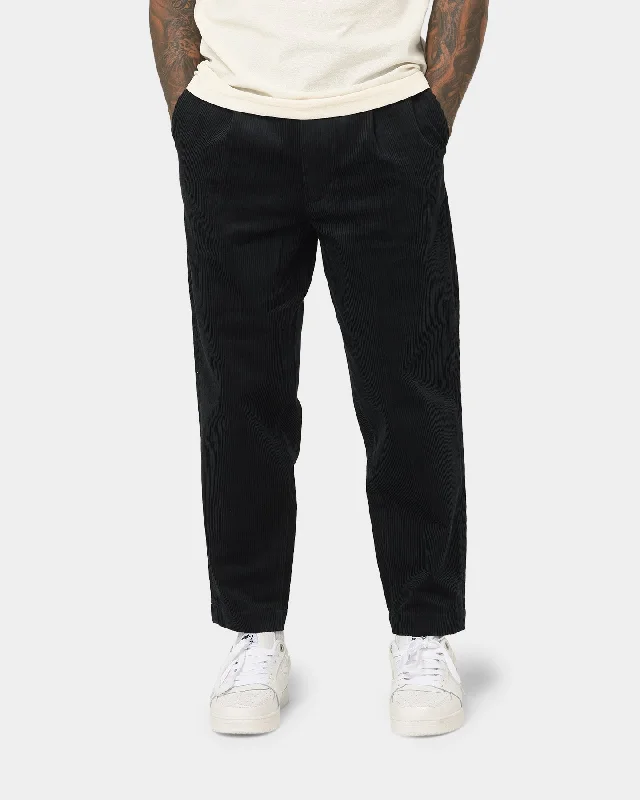 Fred Perry Cropped Corduroy Trousers Navy Trousers Denim Distressed