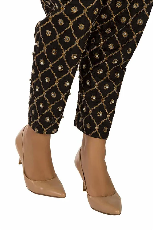 Ready To Wear Gul Ahmed Stitched Black Trousers TR-18-28 Trousers Timeless Classic
