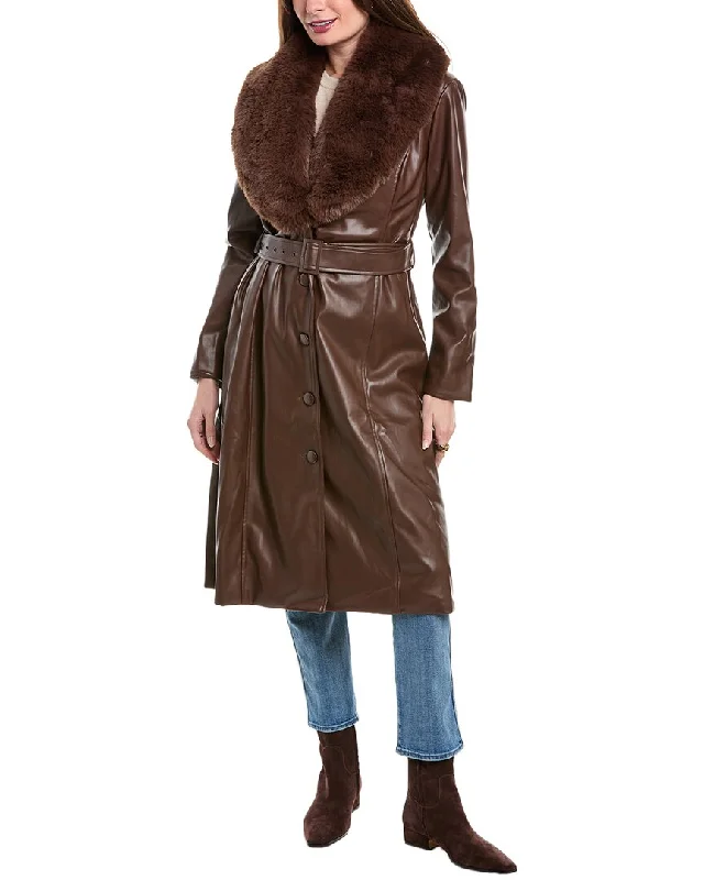 Hutch Liv Coat Satin Silk Chiffon