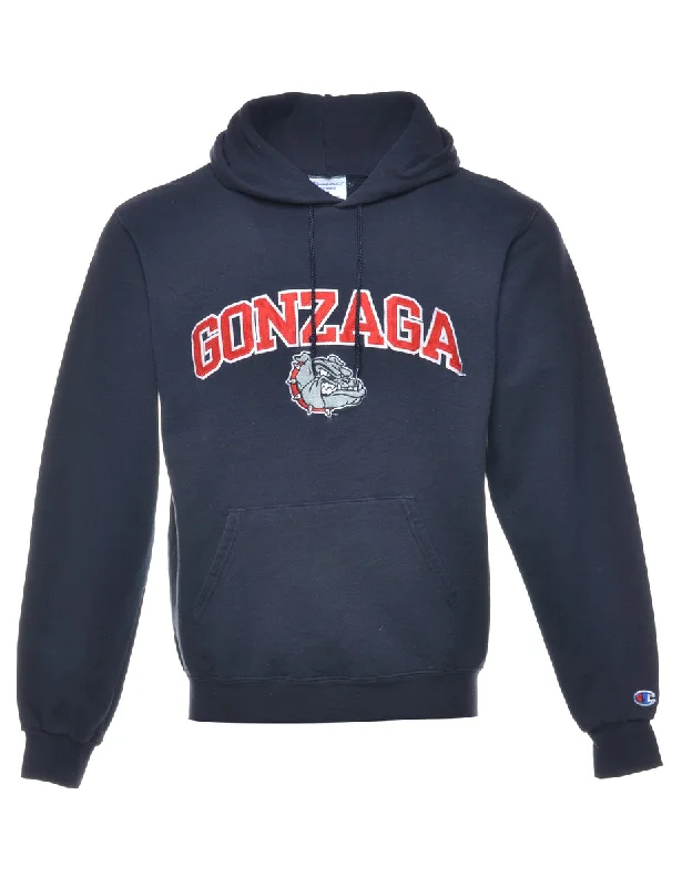 Champion Gonzaga Printed Hoodie - S Hoodie with Drawcord Adjustable Secure