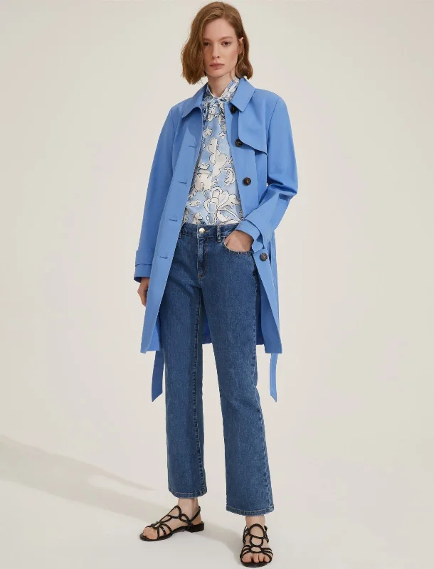 EMME Blue coat Houndstooth Coat Plaid Coat Tartan Coat