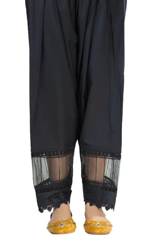 Dyed Cambric Trouser Trousers Flared Retro