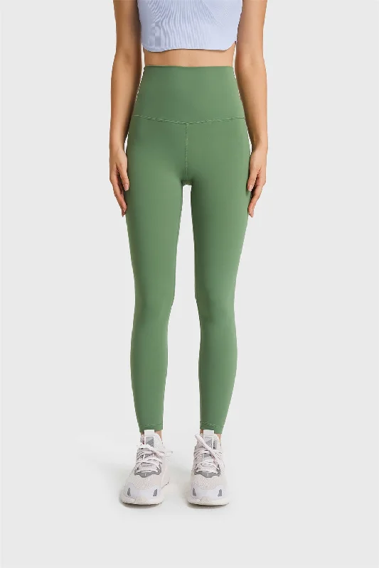 Feel Like Skin Elastic Waistband Yoga Leggings Casual Slim-Fit Leggings