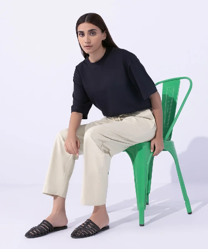 Straight Interlock Trousers Trousers Prom Sequined
