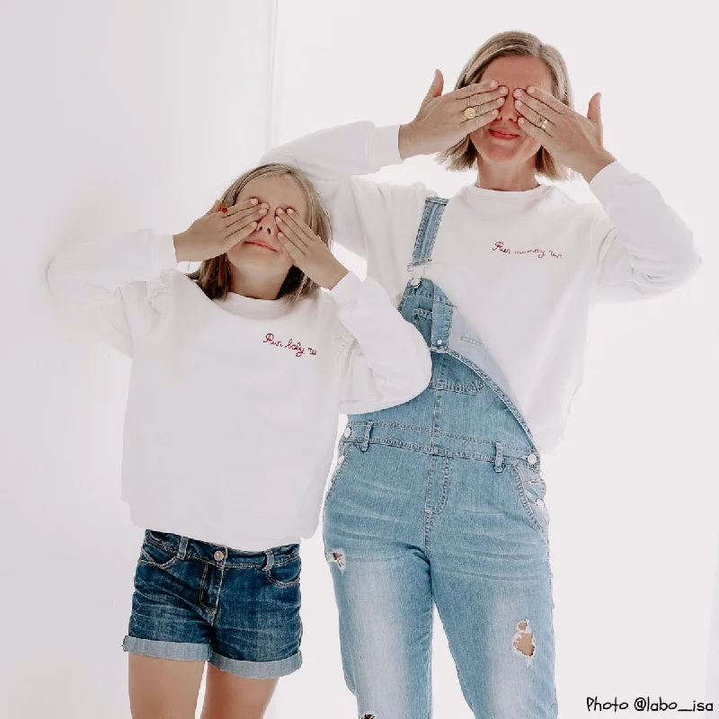 JASMIN Duo Sweatshirt + Dress - Girl + Mum - PDF Sewing Pattern Hoodie with Drop Shoulder Relaxed Streetwear
