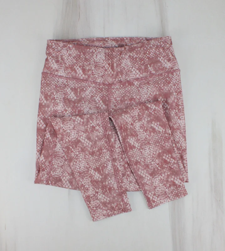 ATHLETIC WORKS PALE PINK SNAKE PRINT LEGGINGS LADIES MEDIUM PRE-LOVED Cozy Reflective Detail Leggings ATHLETIC WORKS PALE PINK SNAKE PRINT LEGGINGS LADIES MEDIUM PRE-LOVED Cozy Reflective Detail Leggings