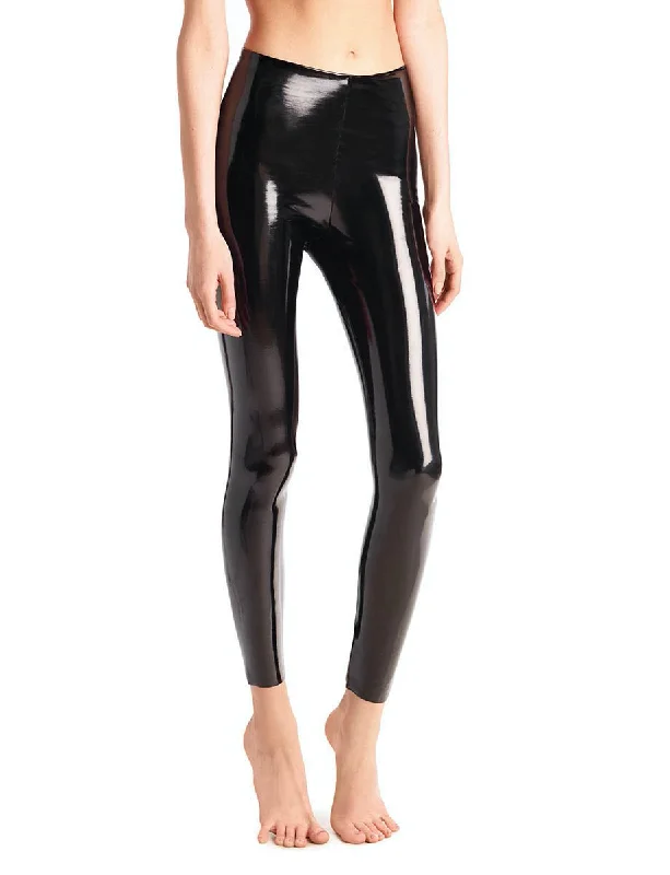 Faux Patent Leather Legging | Black Classic Solid Color Leggings