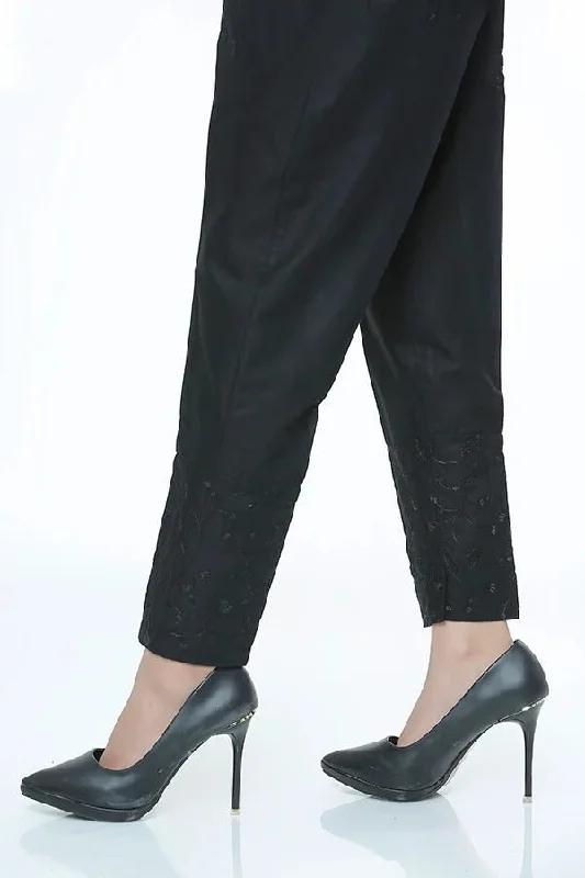 LSM Embroidered Stitched Trousers LSM-38-Black Trousers sophisticated sleek