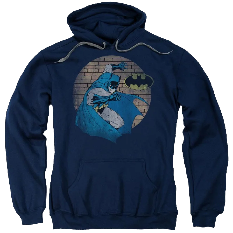 Batman In The Spotlight - Pullover Hoodie Shirred Sleeve Feminine