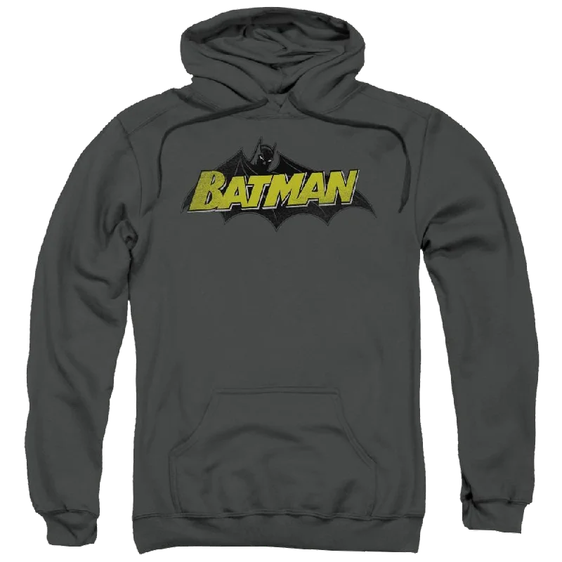 Batman Classic Comic Logo - Pullover Hoodie Cap Sleeve Casual