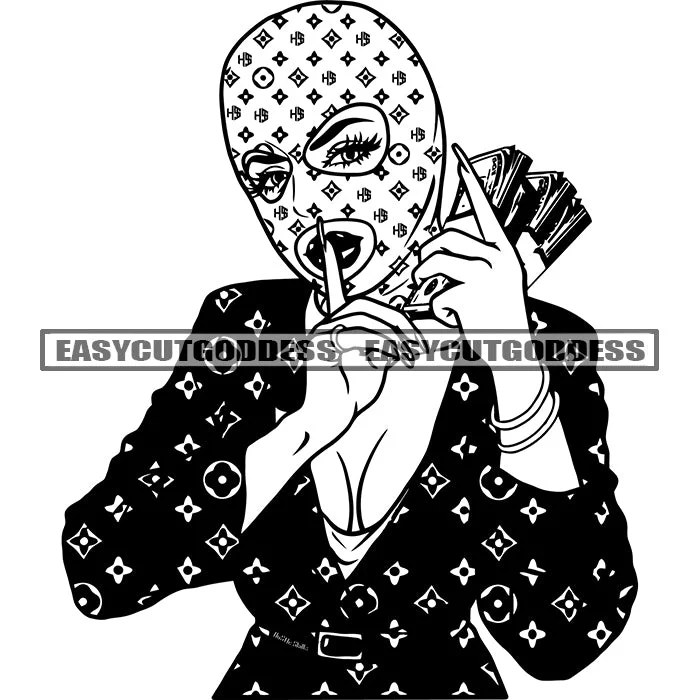 Shut Up Hand Sign Afro Sexy Woman Wearing Coat And Face Musk Design Element Hand Holding Money Vector BW Artwork SVG JPG PNG Vector Clipart Cricut Silhouette Cut Cutting Hooded Caped Scarf Shut Up Hand Sign Afro Sexy Woman Wearing Coat And Face Musk Design Element Hand Holding Money Vector BW Artwork SVG JPG PNG Vector Clipart Cricut Silhouette Cut Cutting Hooded Caped Scarf
