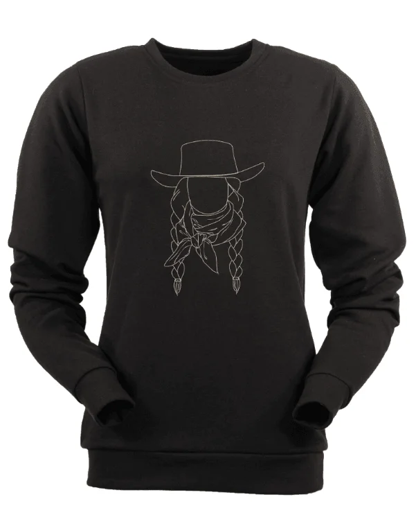 Outback Trading Company Women’s Jordan Black Crewneck Pullover 40271-BLK Soft Wool Sweater