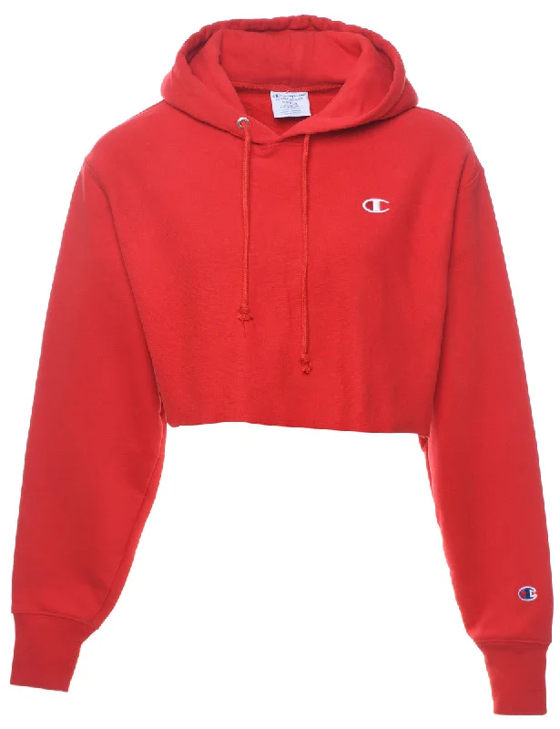 Champion Reverse Weave Hooded Sweatshirt - S Hoodie with Metallic Shiny Futuristic