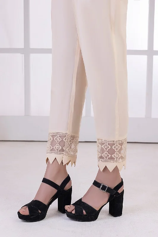 Lakhany 01 Piece Embroidered Trousers - LSM-T-3097 (BG) Trousers stylish modern