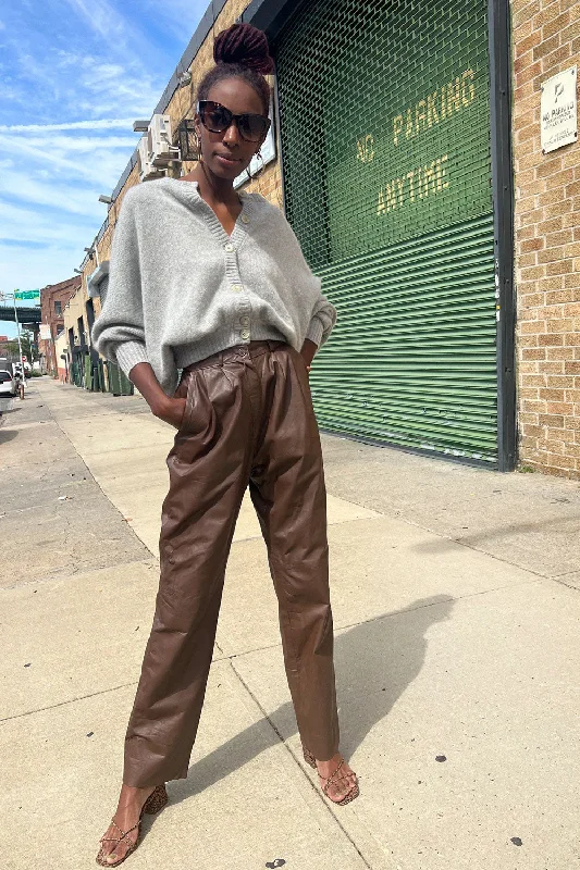 Toffee Leather Trousers XS Trousers Timeless Classic