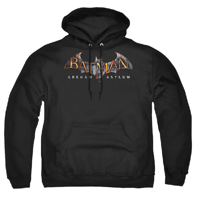 Batman - Arkham Arkham Asylum Logo - Pullover Hoodie Three Quarter Sleeve