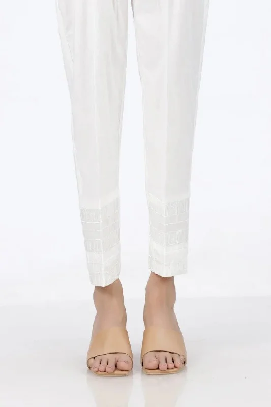 Lakhany 01 Piece Cambric Trousers LSM-T-2524-White Trousers Business Professional