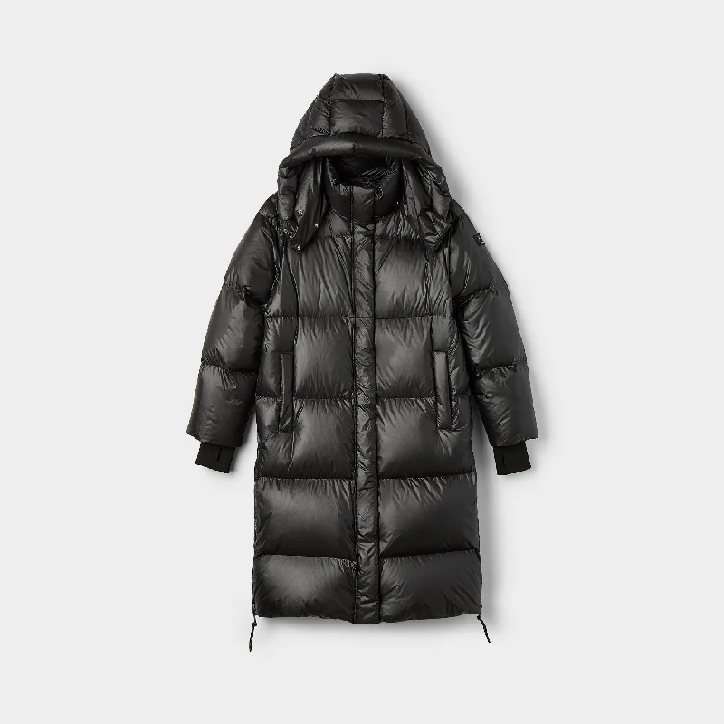 Arctic Long Puffer Coat Trim Padded Insulated