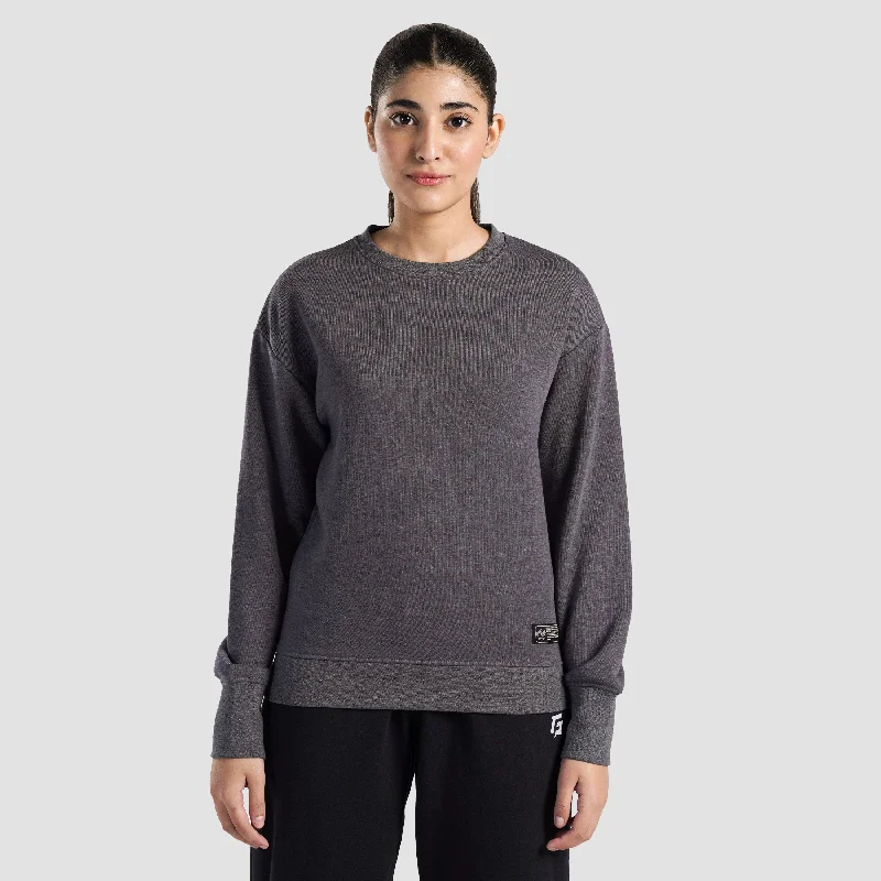 GA Zen SweatShirt (Charcoal) Hoodie with High Neck Warm Protective