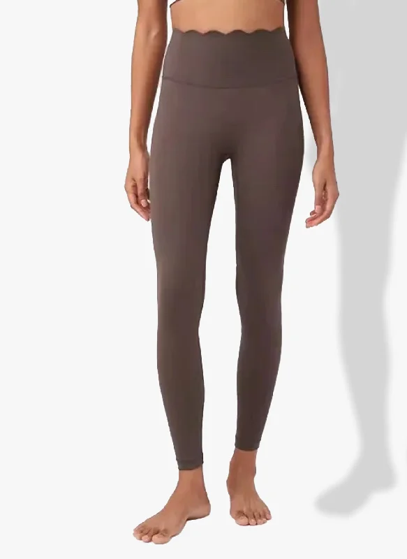 Rosewood Petal Leggings Trendy High-Compression Leggings