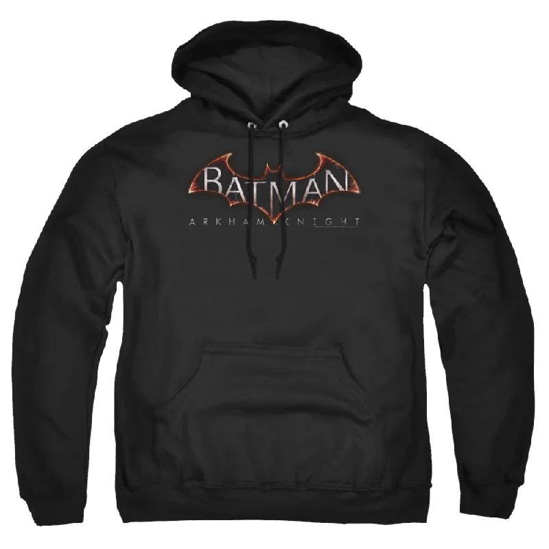 Batman - Arkham  Logo - Pullover Hoodie Bishop Sleeve Elegant