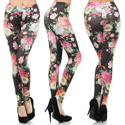 Leggings Pants Floral Colorful Spring Summer Stretch Full Long Length Stylish Camo Print Leggings Leggings Pants Floral Colorful Spring Summer Stretch Full Long Length Stylish Camo Print Leggings