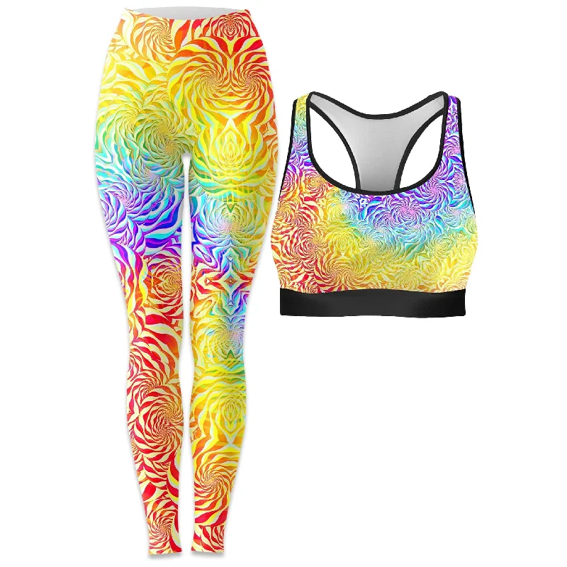 Sunrays Rave Bra and Leggings Combo Stylish Printed Stretch Leggings