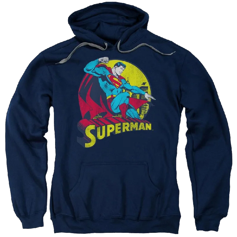 DC Comics Big Blue - Pullover Hoodie Flare Sleeve Stylish