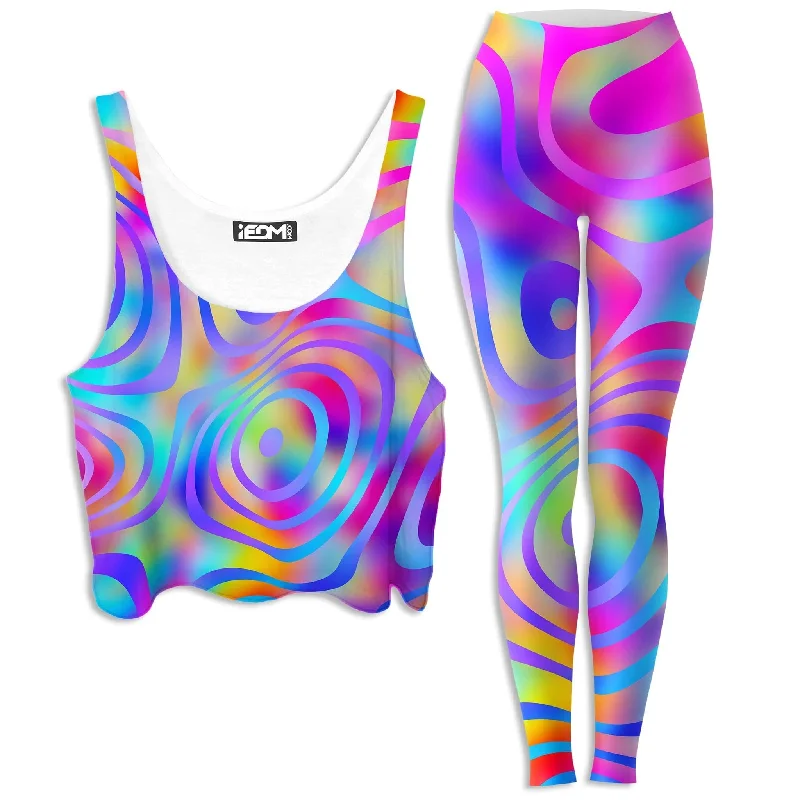 Cali Dreaming Crop Top and Leggings Combo Silk Blend Satin Velvet