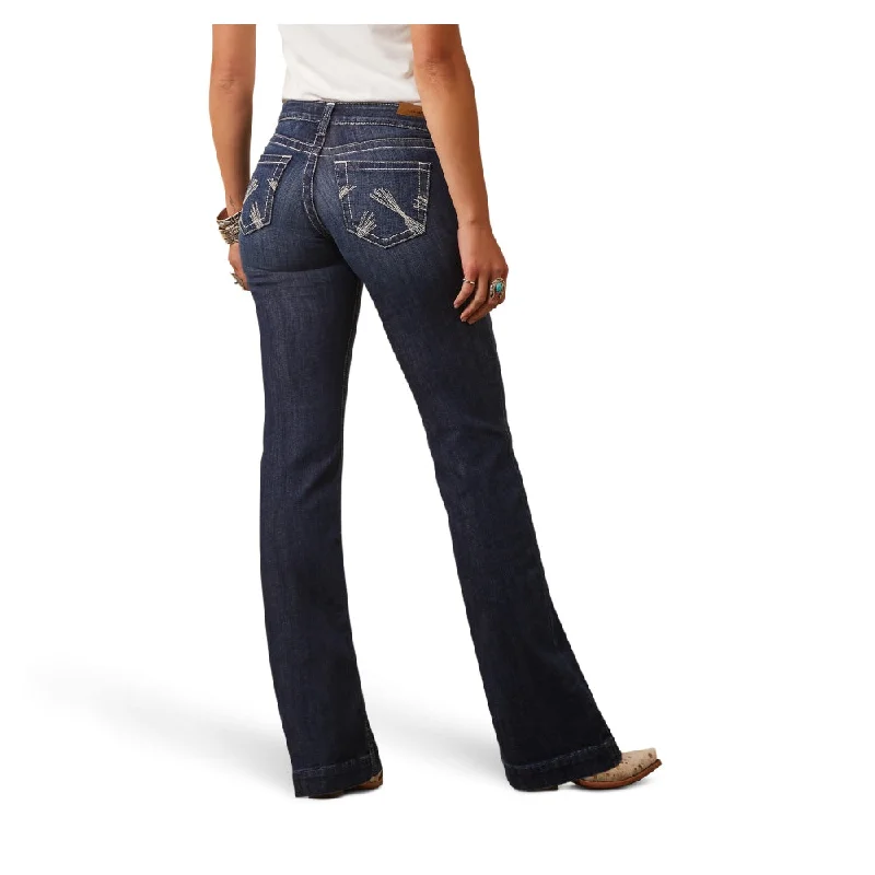 10045403 Ariat Women's Camila Mid Rise Trouser Jean - Midnight Trousers Low Rise Relaxed 10045403 Ariat Women's Camila Mid Rise Trouser Jean - Midnight Trousers Low Rise Relaxed