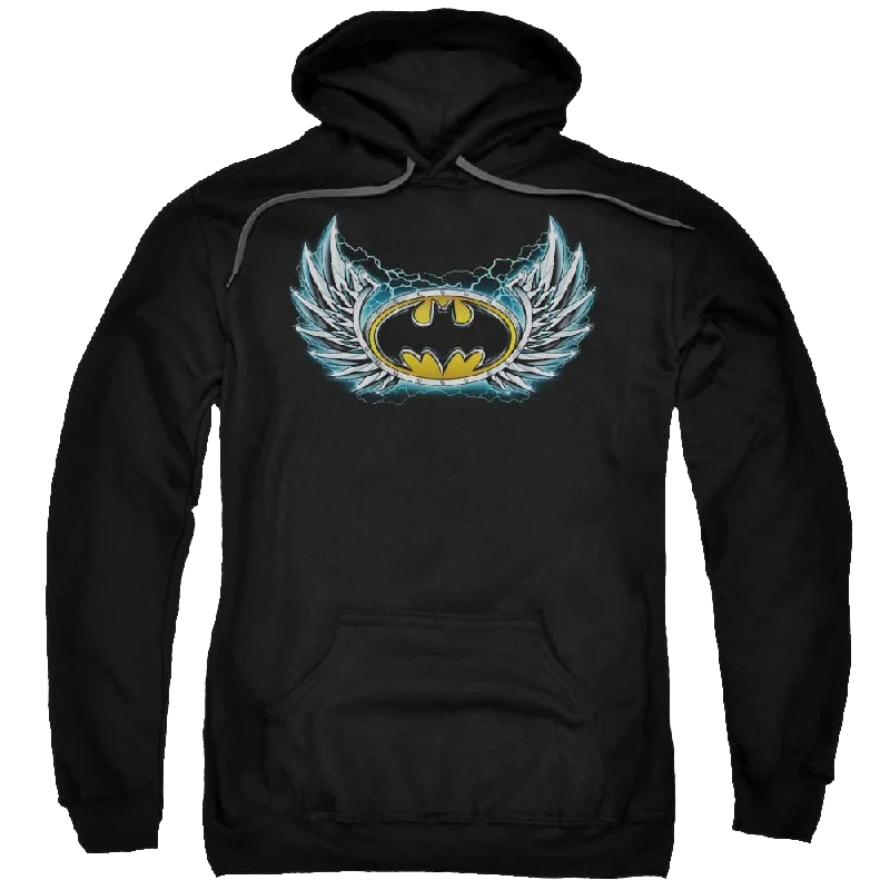 Batman Steel Wings Logo - Pullover Hoodie Chunky Knit Pullover
