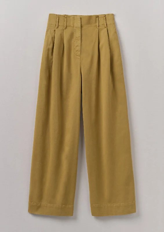 Cotton Paper Bag Trousers | Honey Trousers Flared Retro