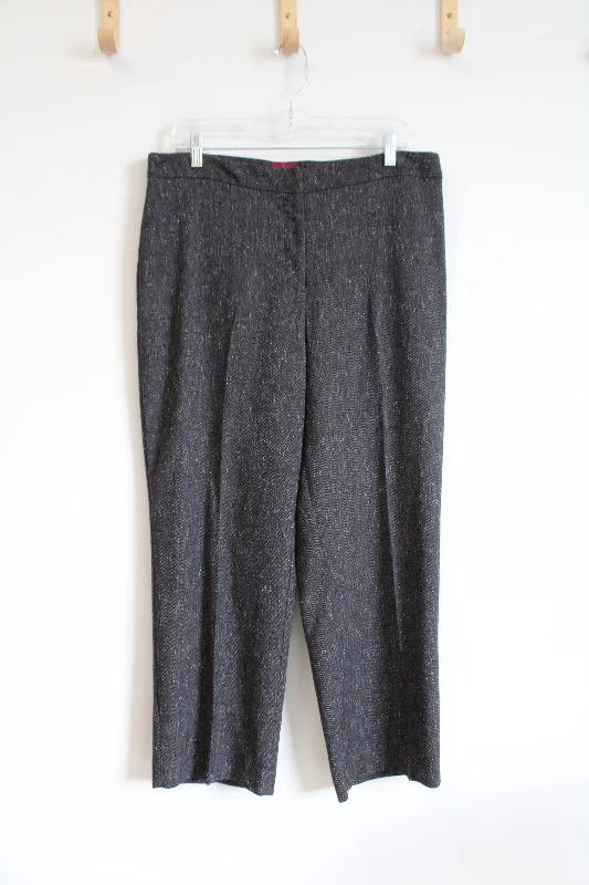 212 Collection Vintage Classic Fit Speckled Dark Gray Herringbone Trouser Pants | 14 Petite Short Cropped Trousers Casual Linen 212 Collection Vintage Classic Fit Speckled Dark Gray Herringbone Trouser Pants | 14 Petite Short Cropped Trousers Casual Linen