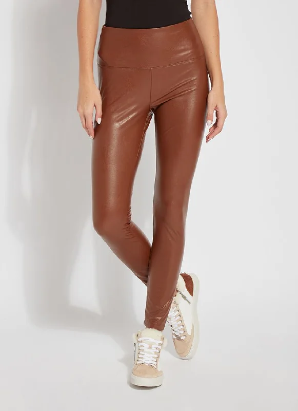 Textured Leather Legging | Harness Trendy Full-Length Leggings