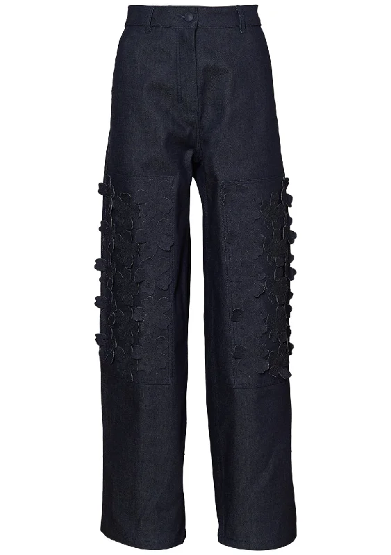 Virginia Trousers Indigo Trousers Fleece Cozy