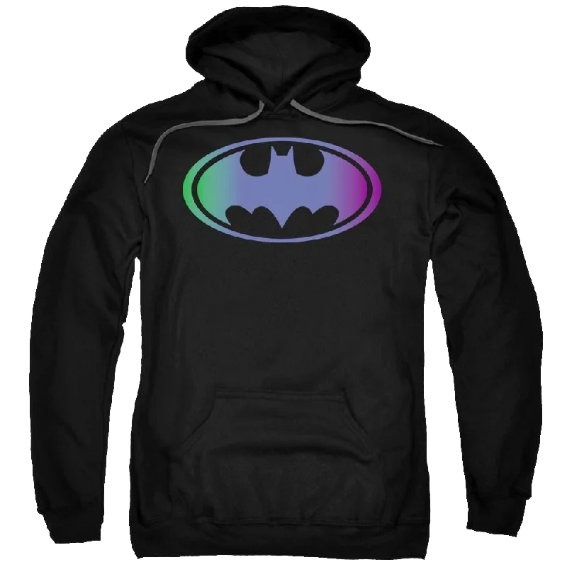 Batman Gradient Bat Logo - Pullover Hoodie Open Neck Pullover
