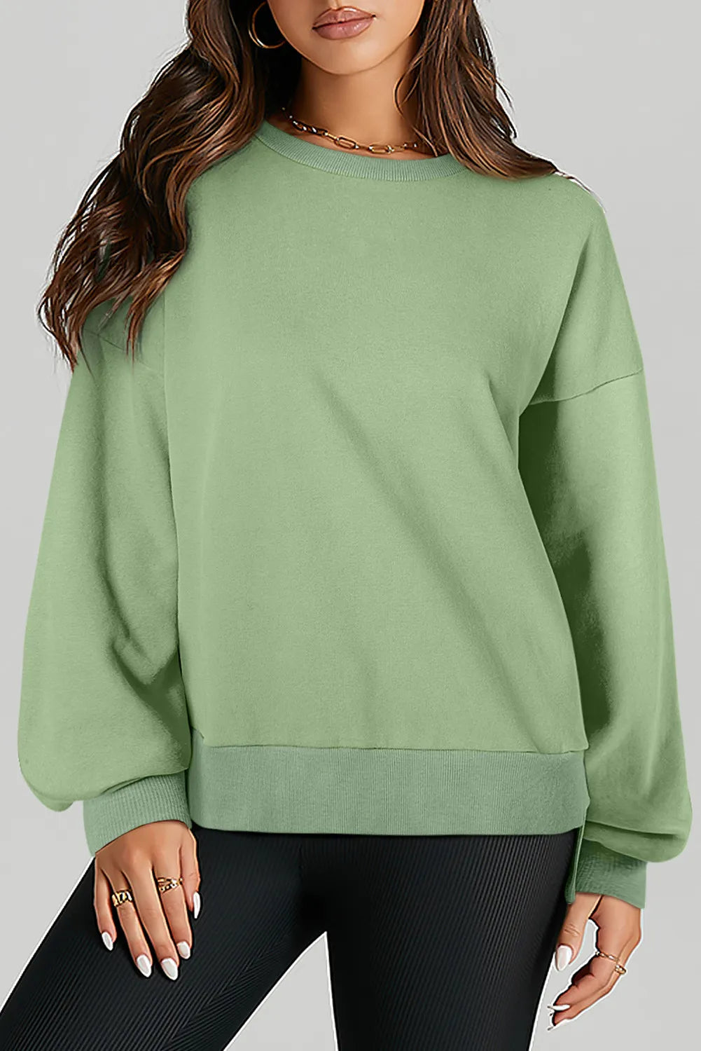 Hazel Blues® | Round Neck Long Sleeve Sweatshirt Hoodie with Monochrome Minimalist Simple Hazel Blues® | Round Neck Long Sleeve Sweatshirt Hoodie with Monochrome Minimalist Simple