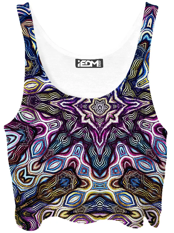 Crown Chakra Crop Top Anti-Pilling Machine Wash Handmade