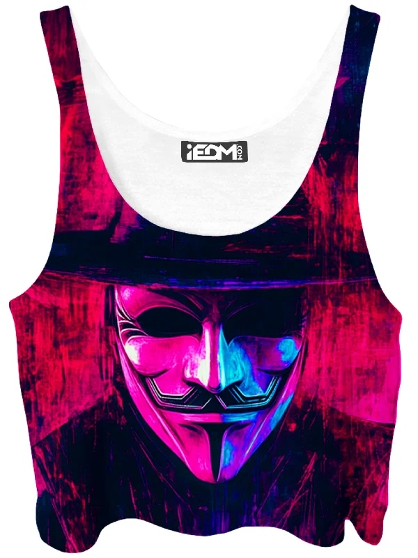 Vapor Rebellion Crop Top Handmade Hand-knitted Hand-woven