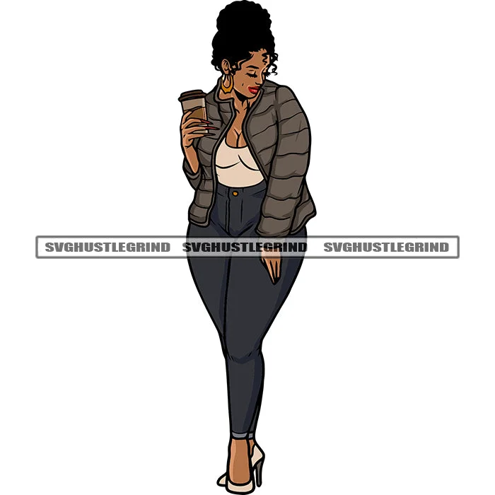 Woman Hand Holding Coffee Mug And African American Woman Standing Design Element Business Woman Wearing Coat Vector Curly Hairstyle SVG JPG PNG Vector Clipart Cricut Silhouette Cut Cutting Elasticated Drawstring Belted Woman Hand Holding Coffee Mug And African American Woman Standing Design Element Business Woman Wearing Coat Vector Curly Hairstyle SVG JPG PNG Vector Clipart Cricut Silhouette Cut Cutting Elasticated Drawstring Belted