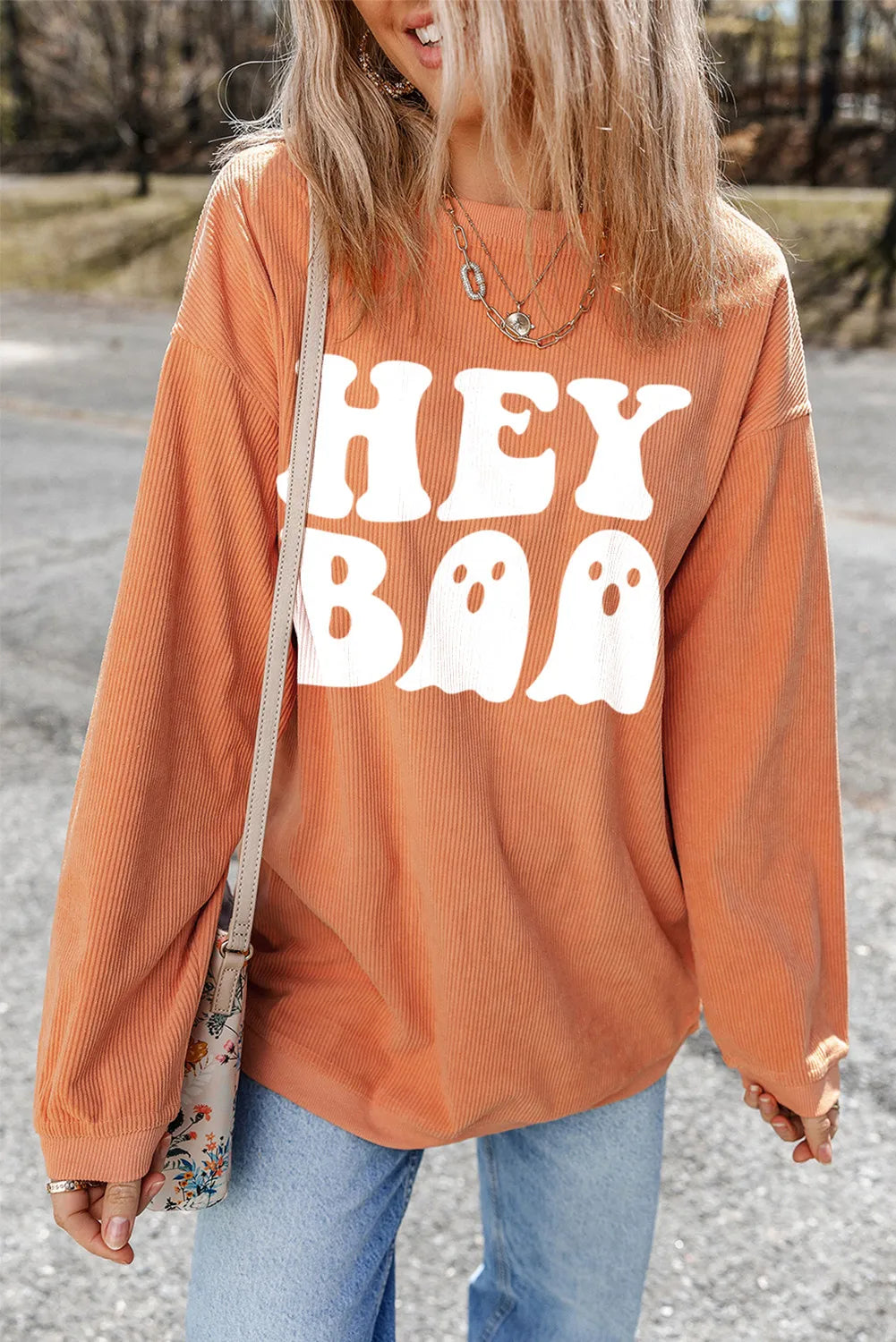 Hazel Blues® | Letter Graphic Round Neck Long Sleeve Sweatshirt Hoodie with Puffed Sleeves Voluminous Trendy Hazel Blues® | Letter Graphic Round Neck Long Sleeve Sweatshirt Hoodie with Puffed Sleeves Voluminous Trendy