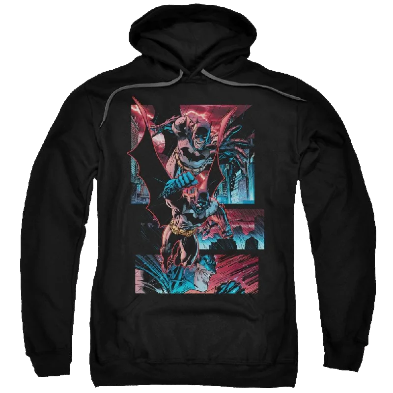 Batman Dark Knight Panels - Pullover Hoodie Ruffled Neck Pullover