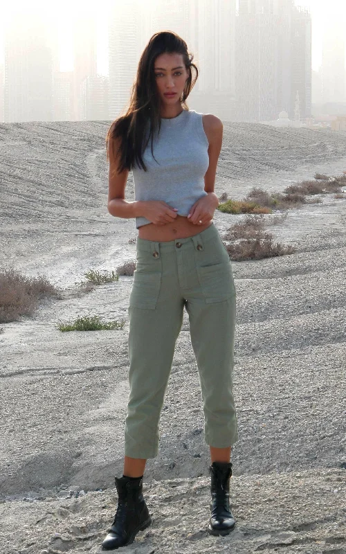 Stella High Waisted Canvas Trousers Trousers practical durable