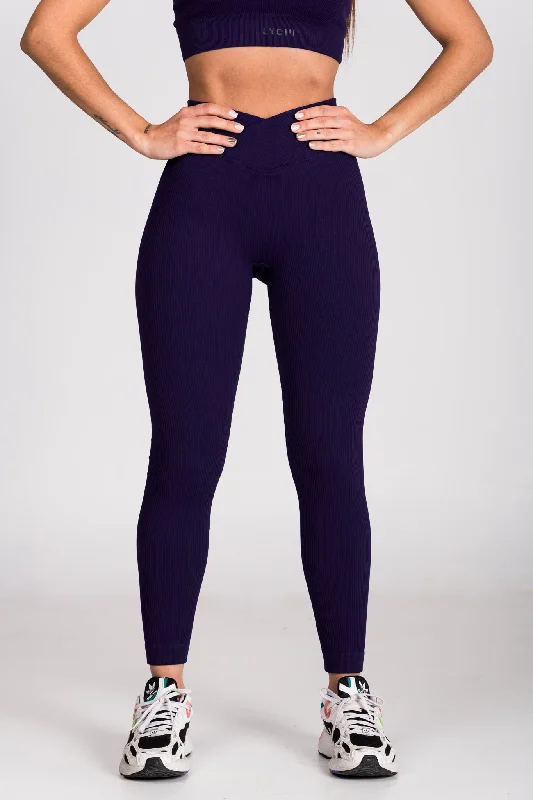 LYOM™ Infinity Leggings - Blueberry Comfortable Athletic Tights