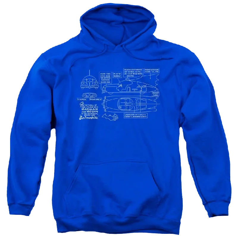 Batman Batmobile - Pullover Hoodie Crew Neck Wool