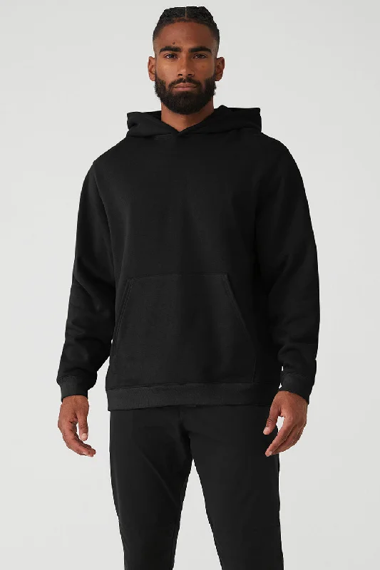 Renown Heavy Weight Hoodie - Black Hoodie with Hidden Zipper Minimalist Clean